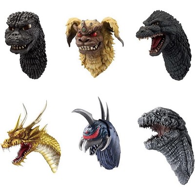 Ichibansho Zakka Godzilla Monster Head Magnet Set of 6 (Monster Biographies G) [Bandai]